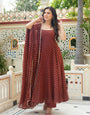 Chunari Georgette Suit Set with Lace Work