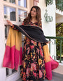 Madhubala Organza Anarkali Suit Set with Dupatta