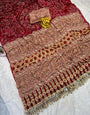 Wine Red Modal Silk Saree with Floral Mandala Print, Mirror Lace Border & Designer Pallu | Festive Wear Saree