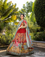 Elegant kalmakari lehenga , light shades to complement to create beautiful aura in all function