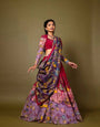 Exquisite Kalamkari Lehenga in Rich Multicolor Design – Perfect for Cultural & Festive Events