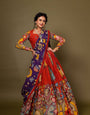 Designer Kalamkari Lehenga for Women Featuring Heritage Folk Patterns