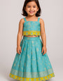 Aqua Blue Lehenga Choli for Kids – Traditional Party Wear Dress for Girls