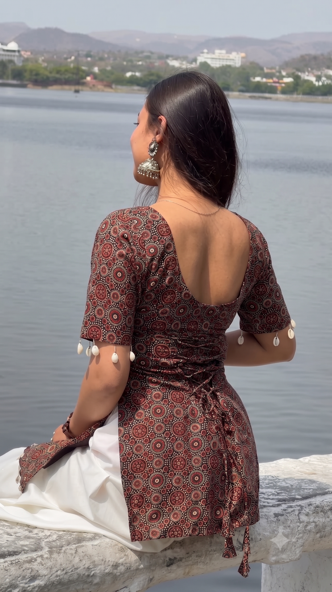 Ajrakh Cotton Farsi Salwar Set – Traditional Printed Kurta & Patiala Salwar