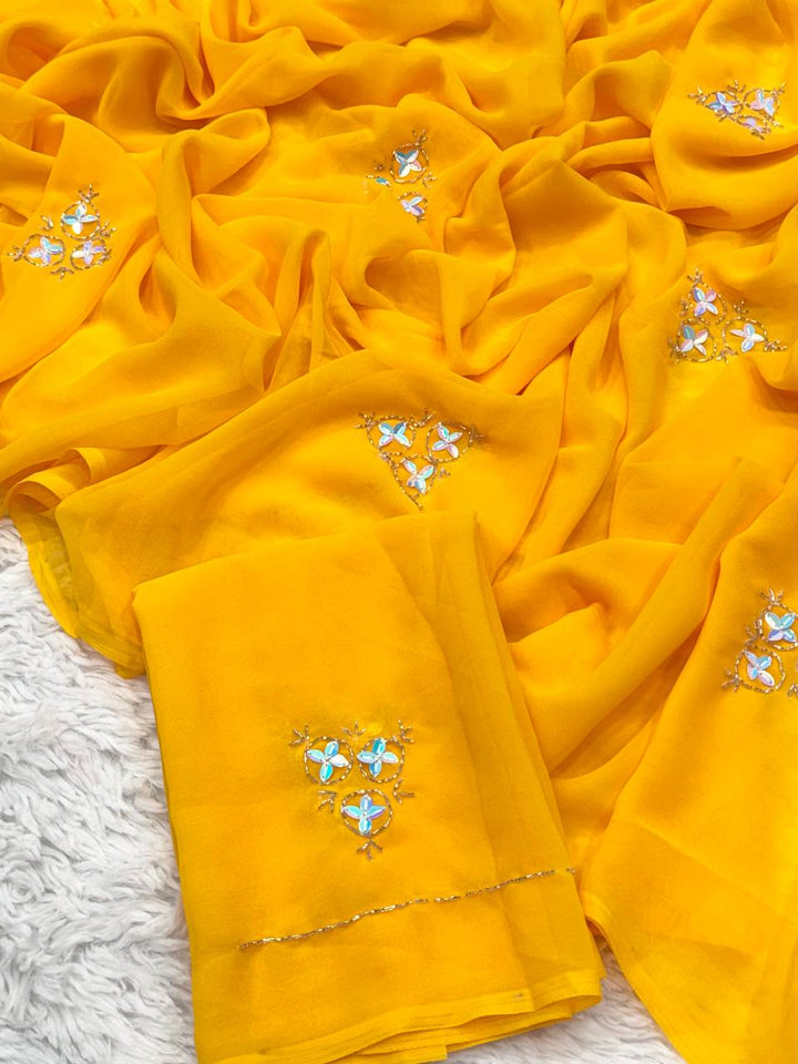 Georgette Saree with Handwork
