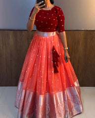 A VELVET DESIGNER OUTFIT LEHENGA FOR ALL OCCASION