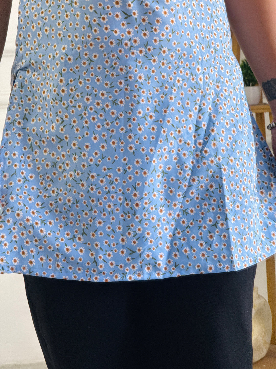 Soft Blue Ditsy Floral Multi-Wear Tunic - Adjustable Fit