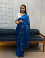 *RAMA BUTTERFLY 🦋 CUT DANA DIAMOND 💎 PANEL WORK SAREE*