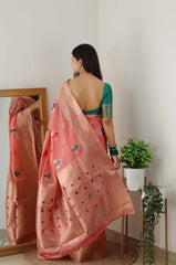 PURE ORGENZA WITH MINNA WORK BANARASI SAREE