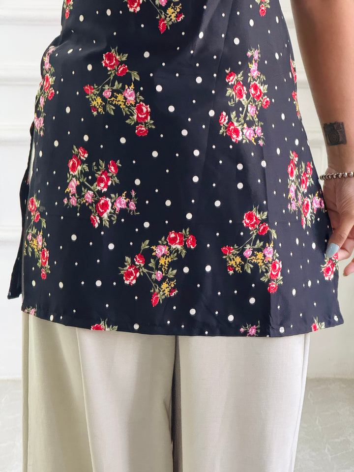 Polka Dot Floral Multi-Wear Tunic - Adjustable Fit