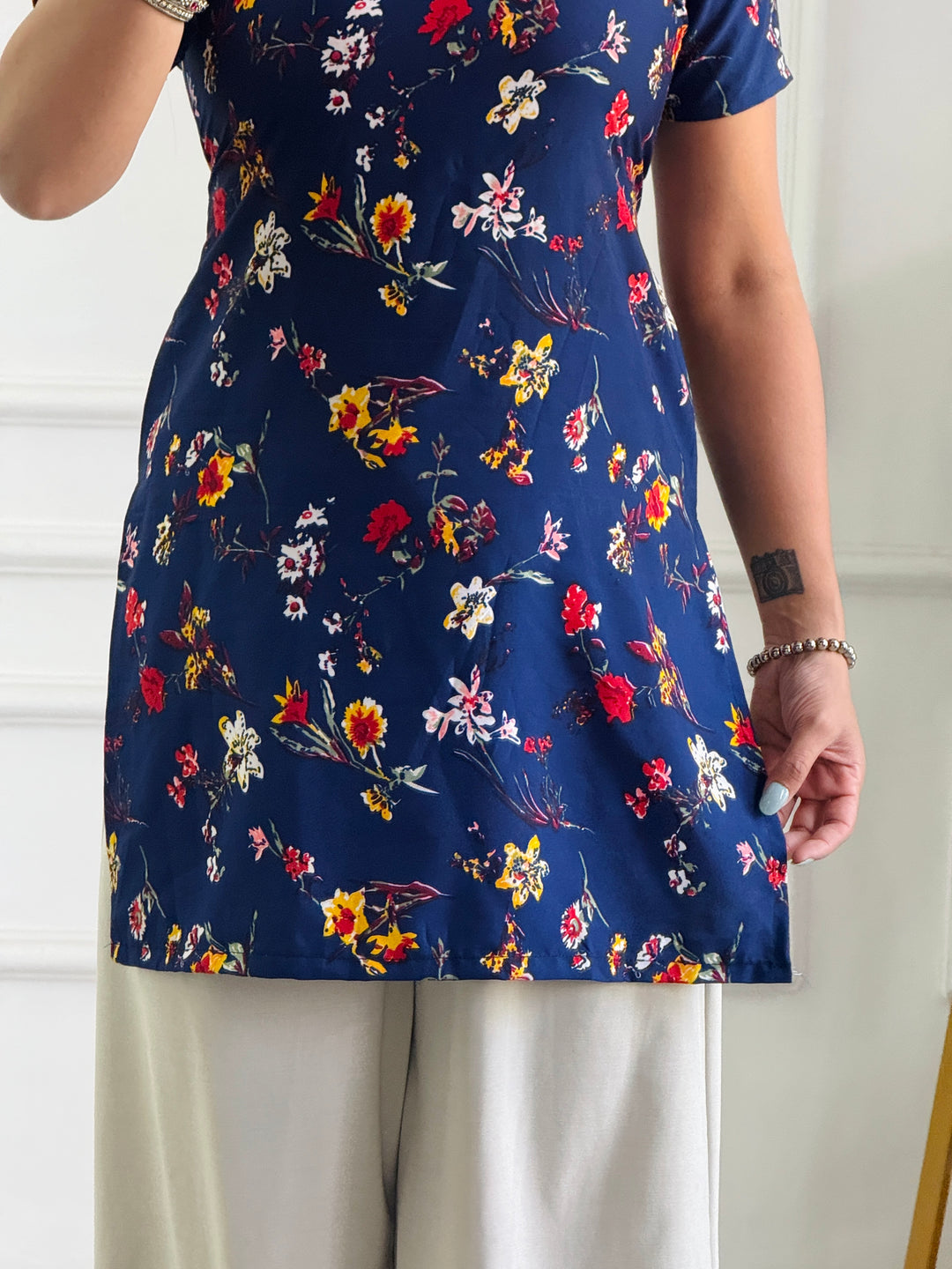 Dark Bloom Floral Multi-Wear Tunic - Adjustable Fit