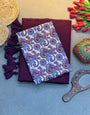 Traditional Modal Chanderi Saree with Decorative Tussles – Magic Cotton Blouse