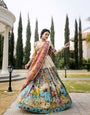 Kalamkari Lehenga with Vibrant Mythological Artwork – Ideal for Weddings & Special Occasions