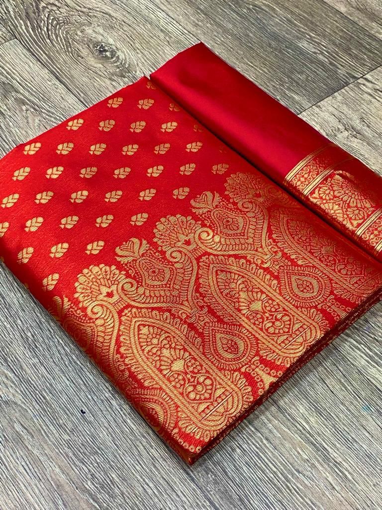 KANJIVARAM LUXURIOUS COMFORTABLE SOFT LITCHI SILK SAREE