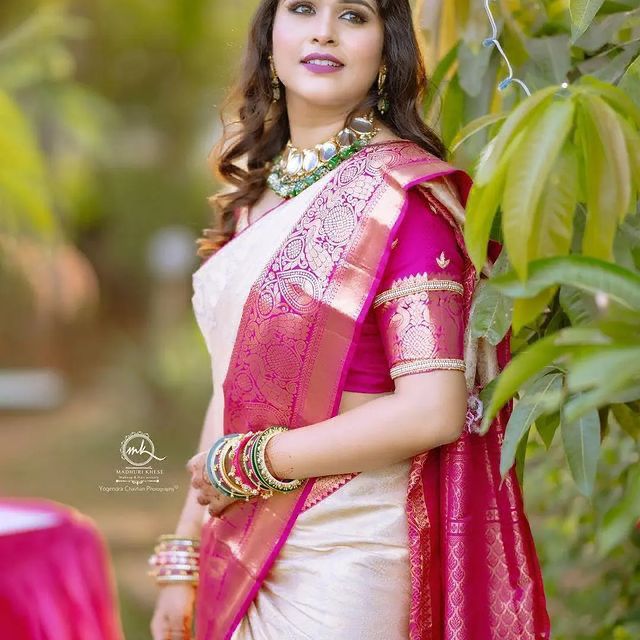 KANJIVARAM SOFT LICHI SILK SRAEE