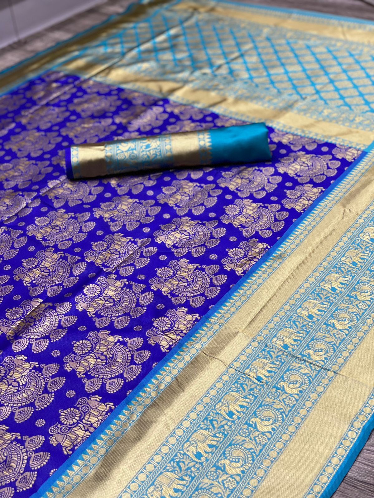 KANJIVARAM SOFT LICHI SILK SAREE