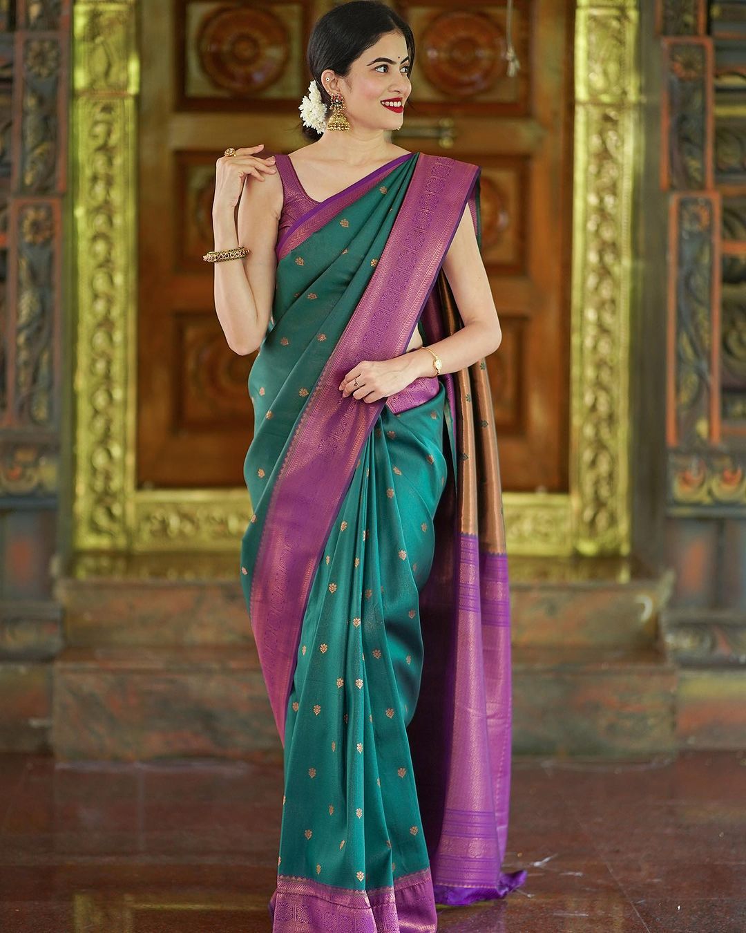 KANJIVARAM SOFT LICHI SILK SAREE