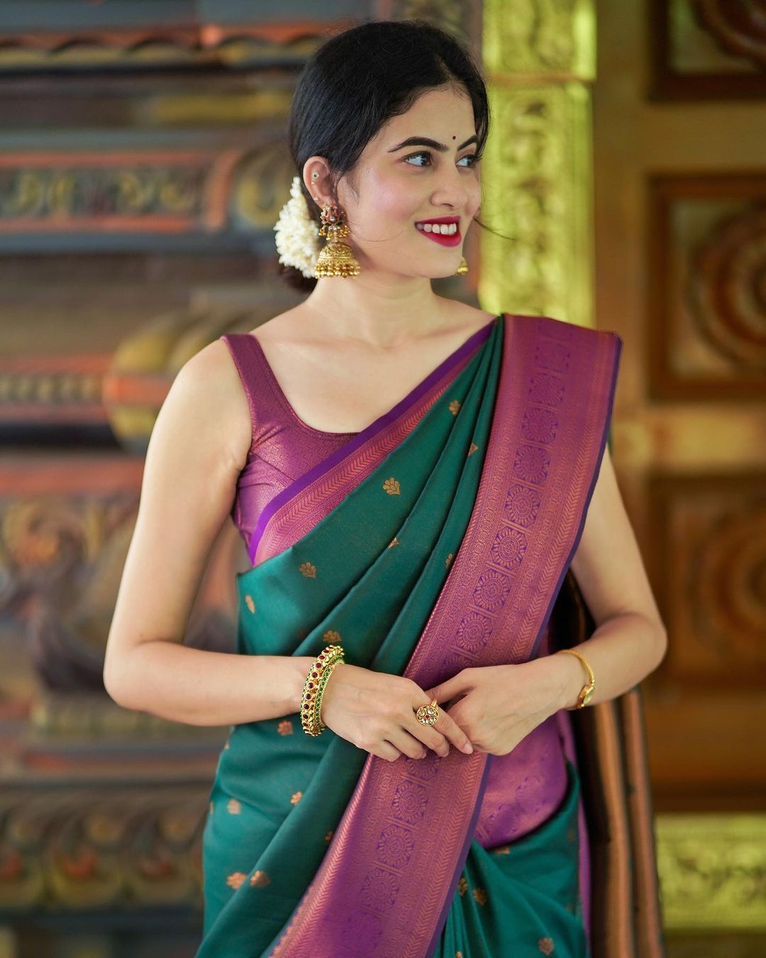 KANJIVARAM SOFT LICHI SILK SAREE