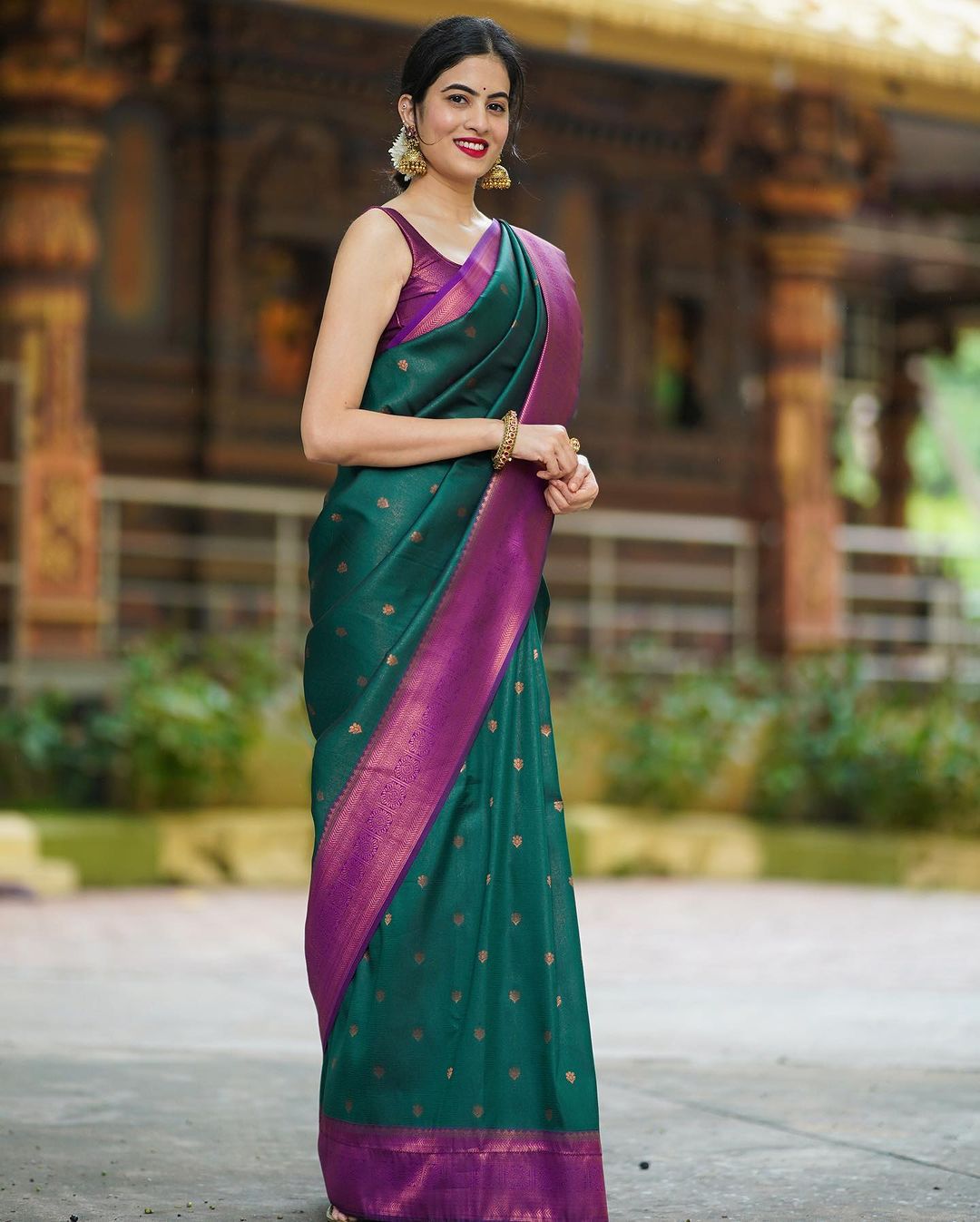 KANJIVARAM SOFT LICHI SILK SAREE