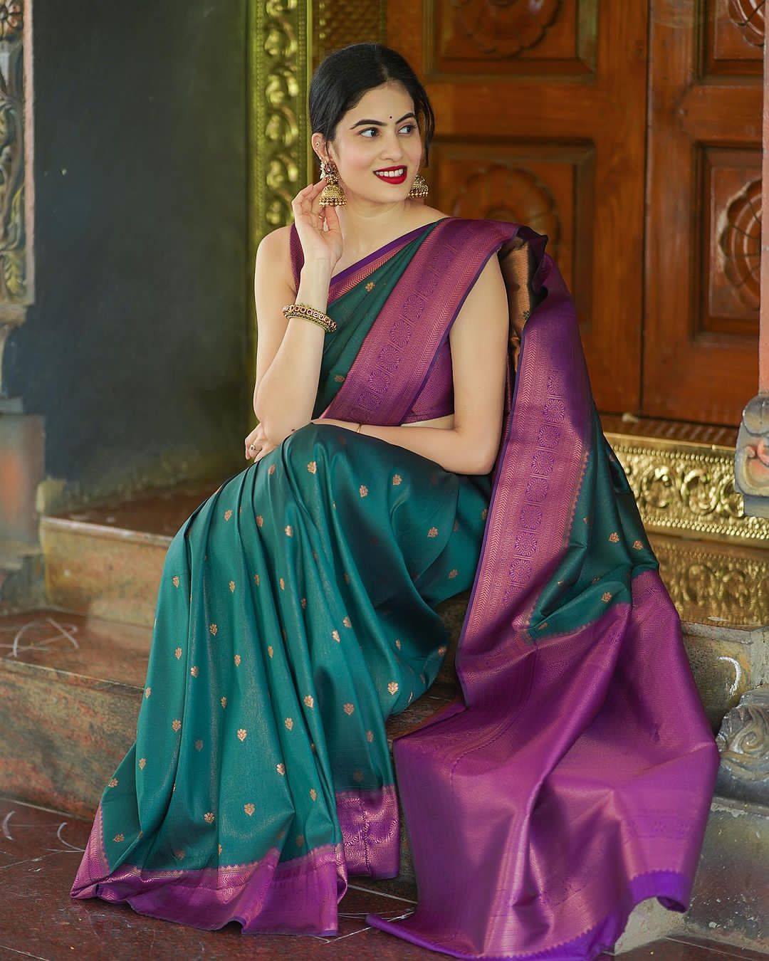 KANJIVARAM SOFT LICHI SILK SAREE