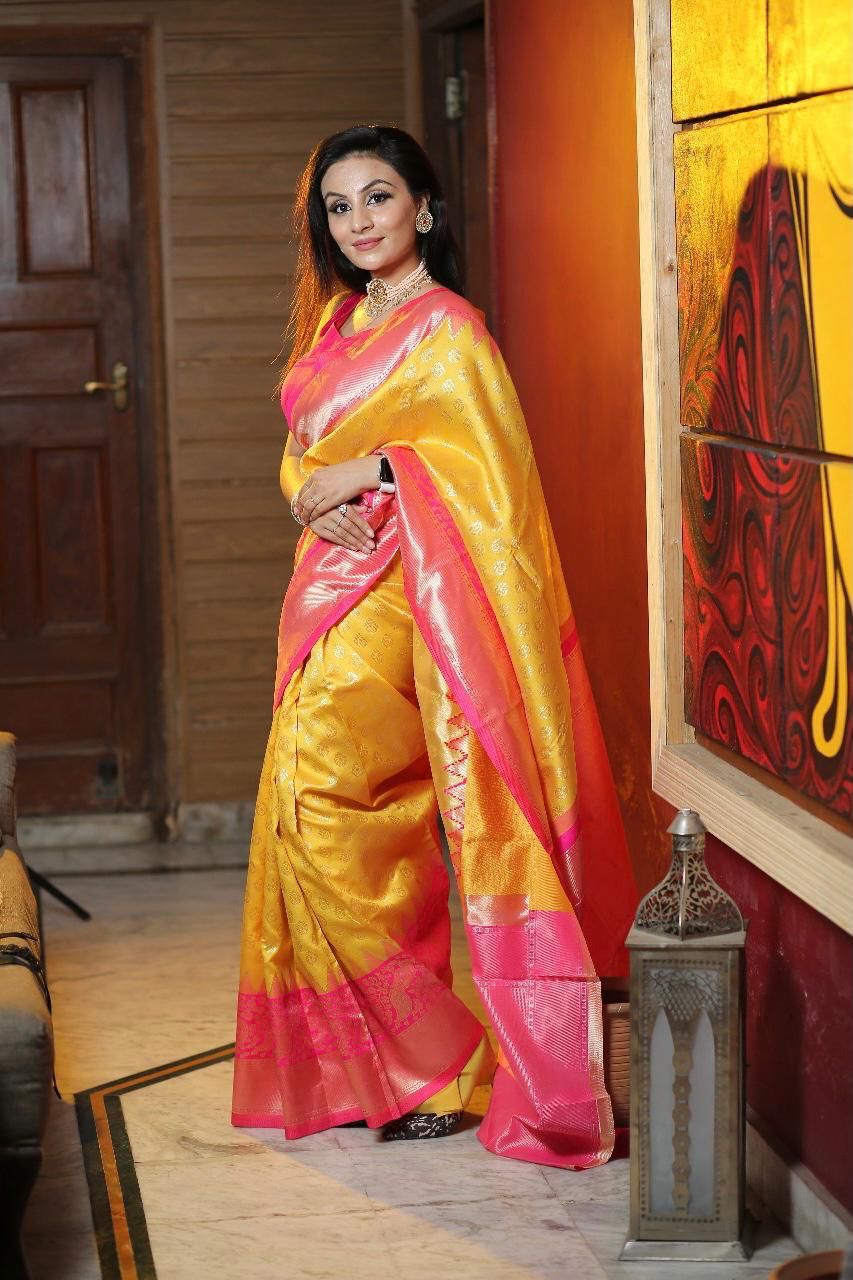 KANJIVARAM SOFT LICHI SILK SAREE