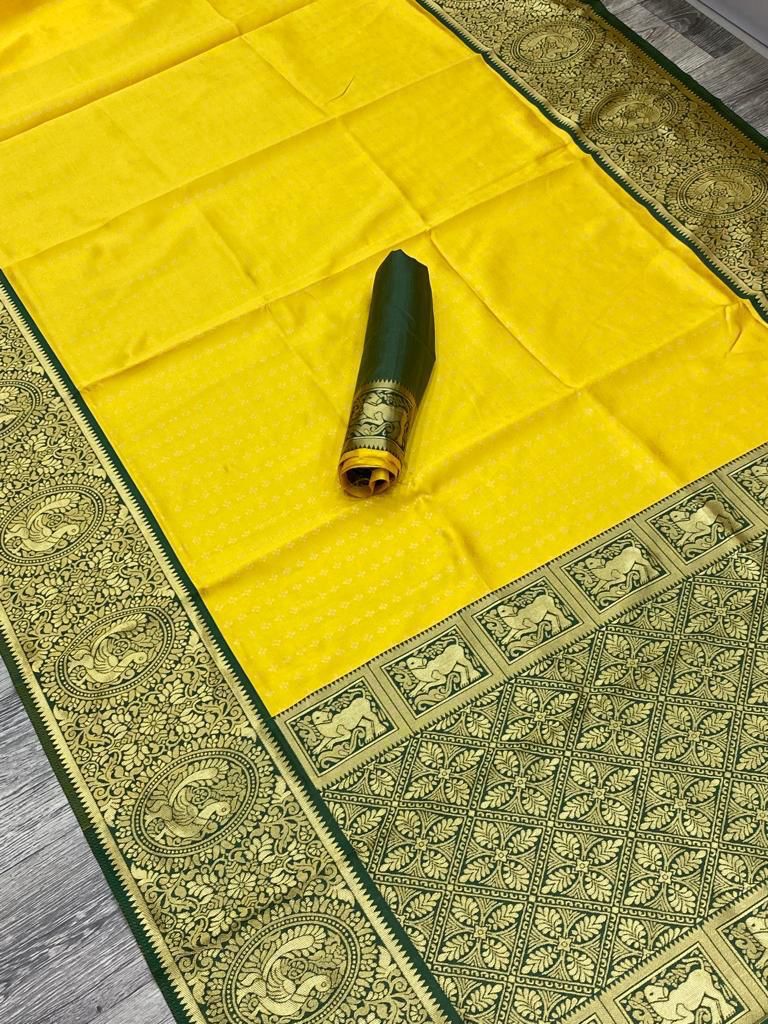 KANJIVARAM SOFT LICHI SILK SAREE