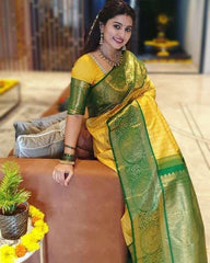 KANJIVARAM SOFT LICHI SILK SAREE