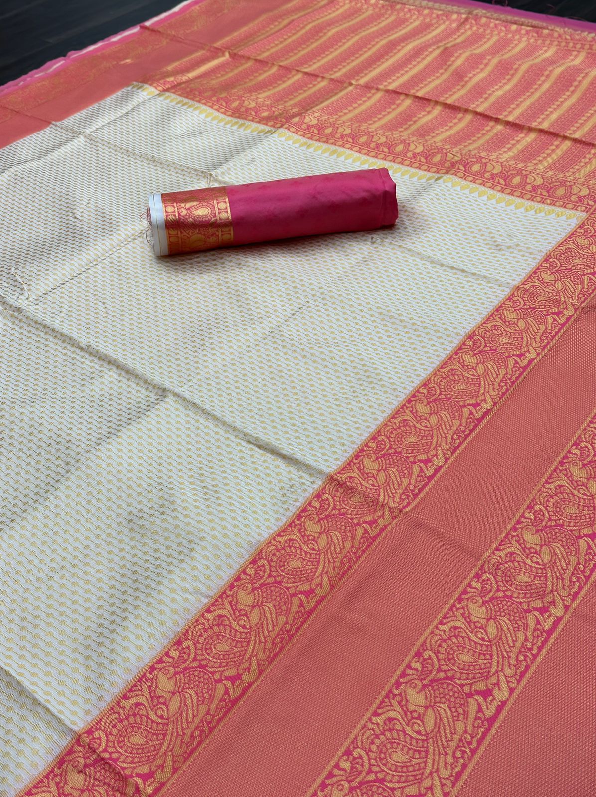 KANJIVARAM SOFT LICHI SILK SAREE