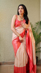 KANJIVARAM SOFT LICHI SILK SAREE