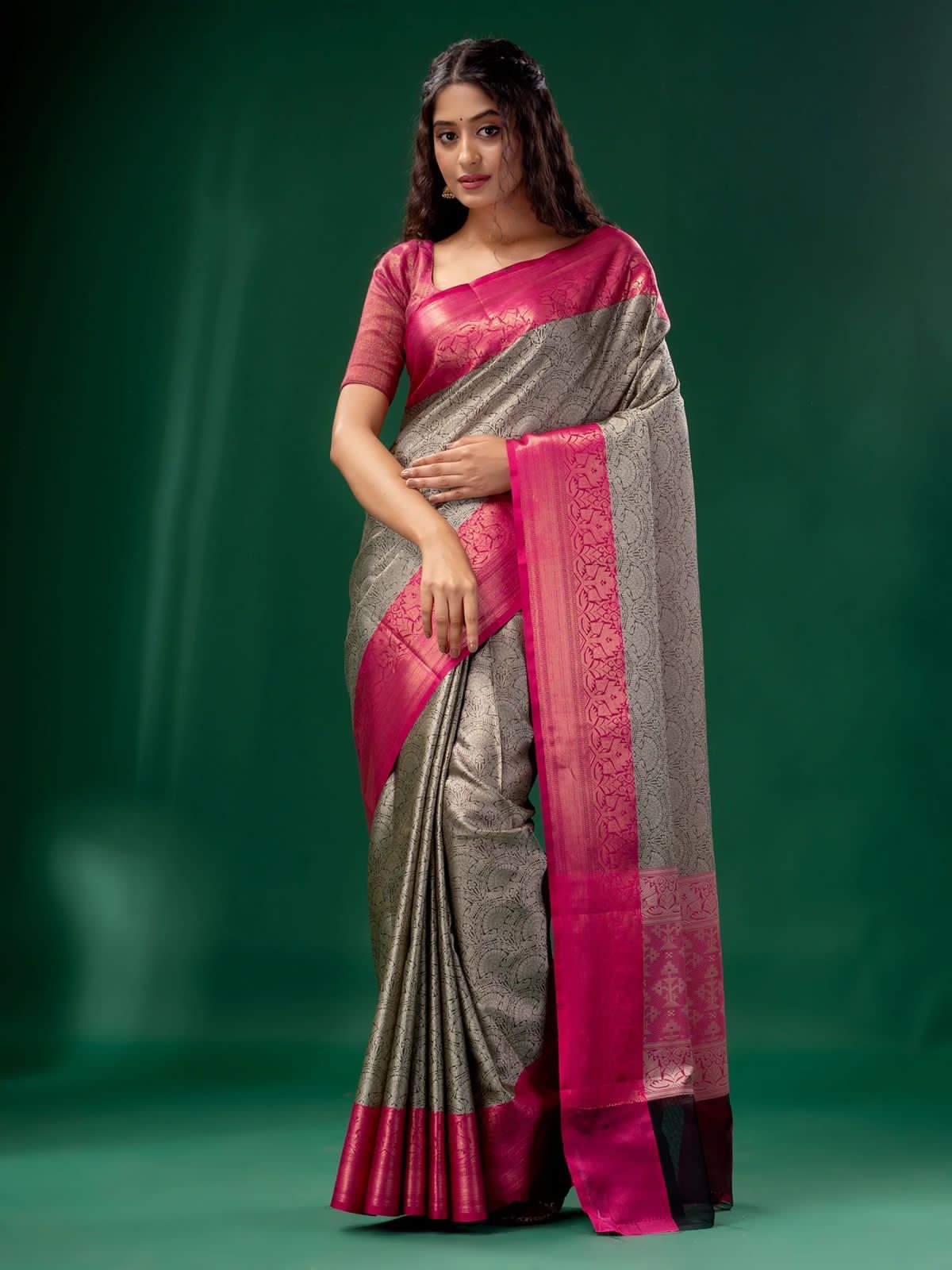 KANJIVARAM SOFT LICHI SILK SAREE