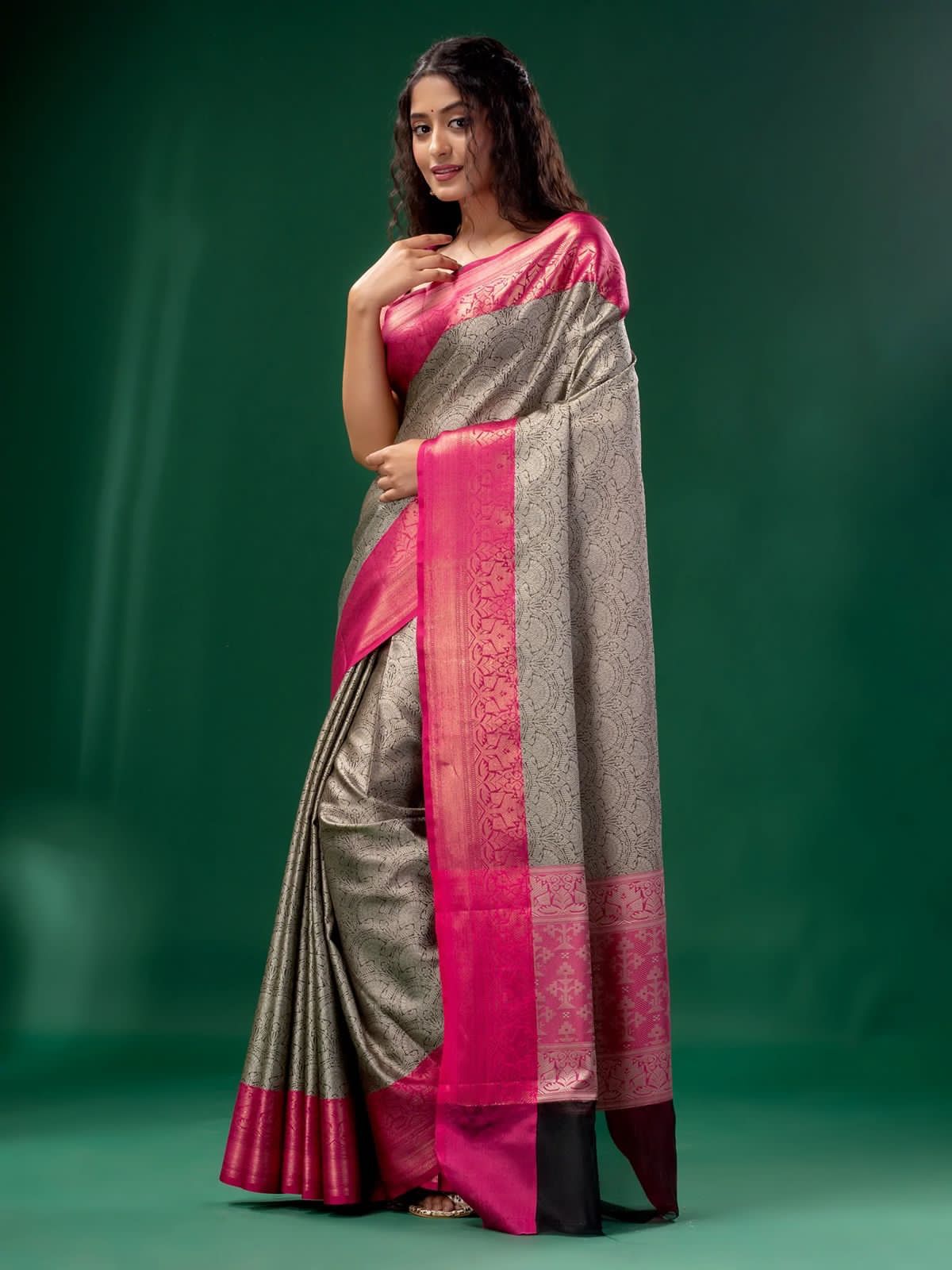 KANJIVARAM SOFT LICHI SILK SAREE