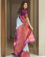 KANJIVARAM SOFT LICHI SILK SAREE