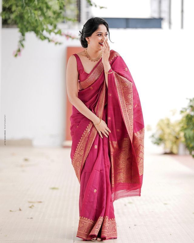 KANJIVARAM LUXURIOUS COMFORTABLE SOFT LITCHI SILK SAREE