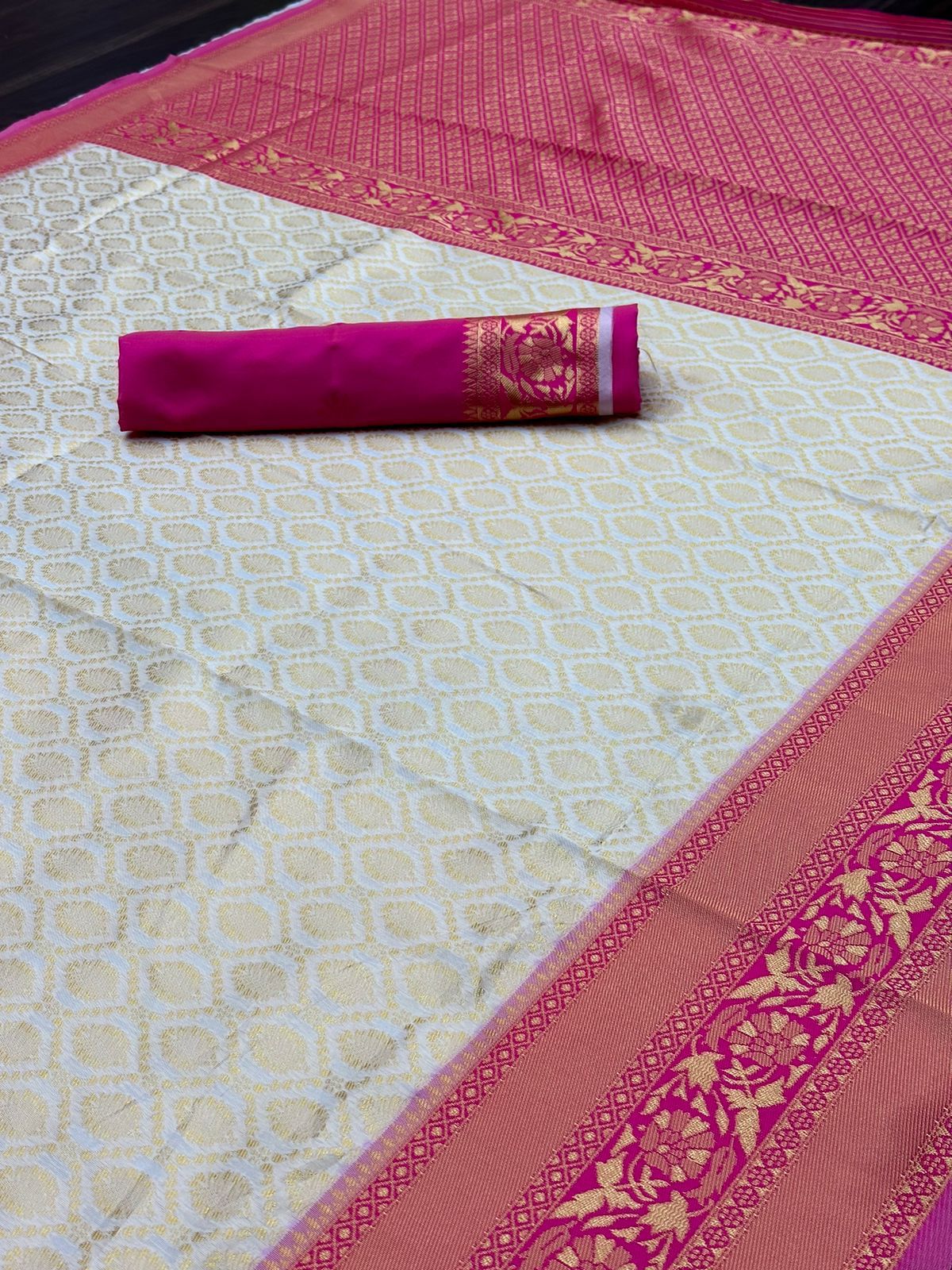 KANJIVARAM SOFT LICHI SILK SAREE