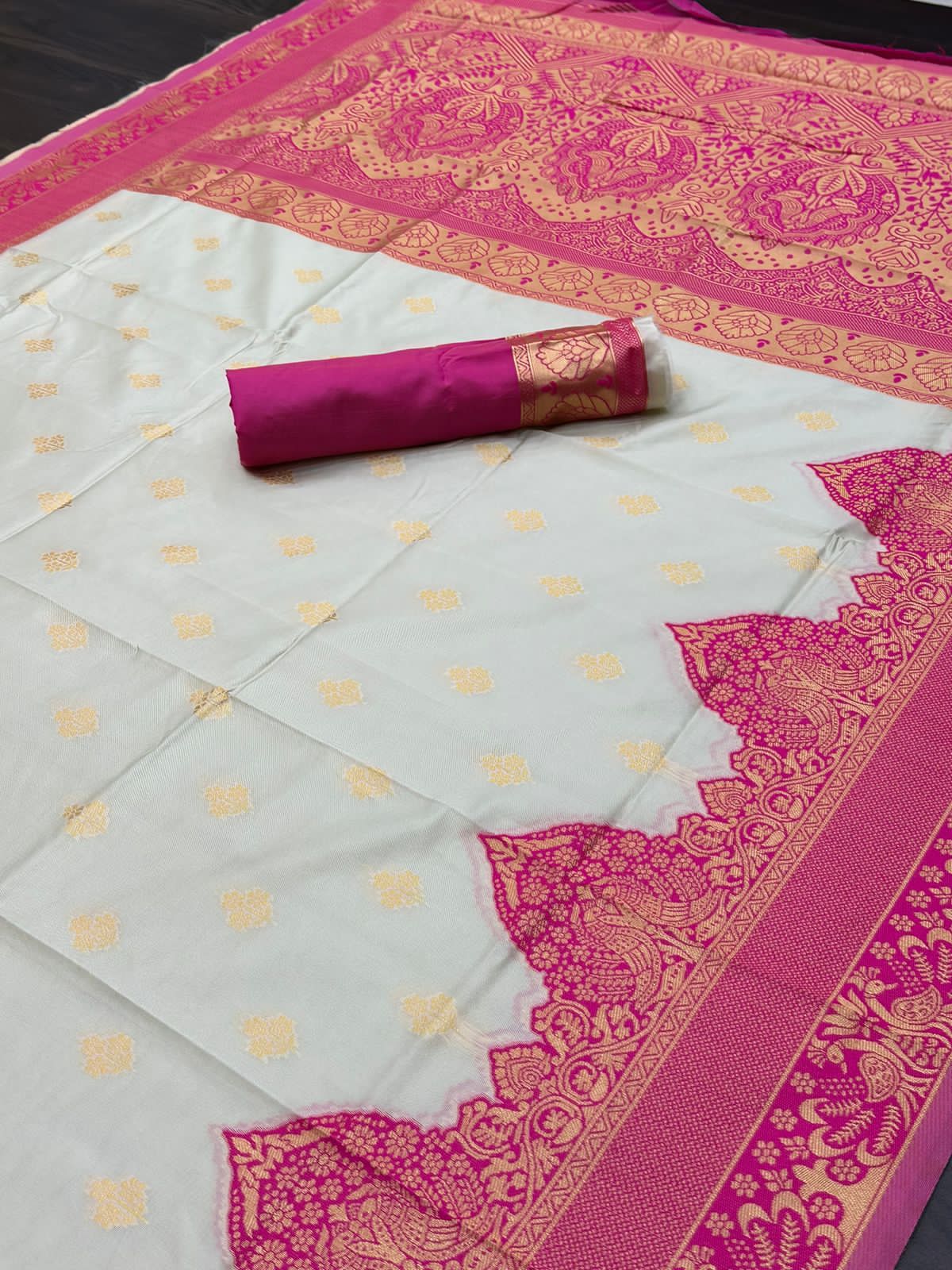 KANJIVARAM SOFT LICHI SILK SAREE