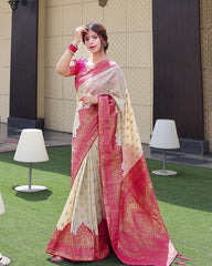 KANJIVARAM SOFT LICHI SILK SAREE