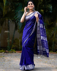 KANJIVARAM LUXURIOUS COMFORTABLE SOFT LITCHI SILK SAREE