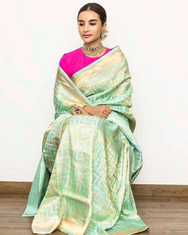 KANJIVARAM LUXURIOUS COMFORTABLE SOFT LITCHI SILK SAREE