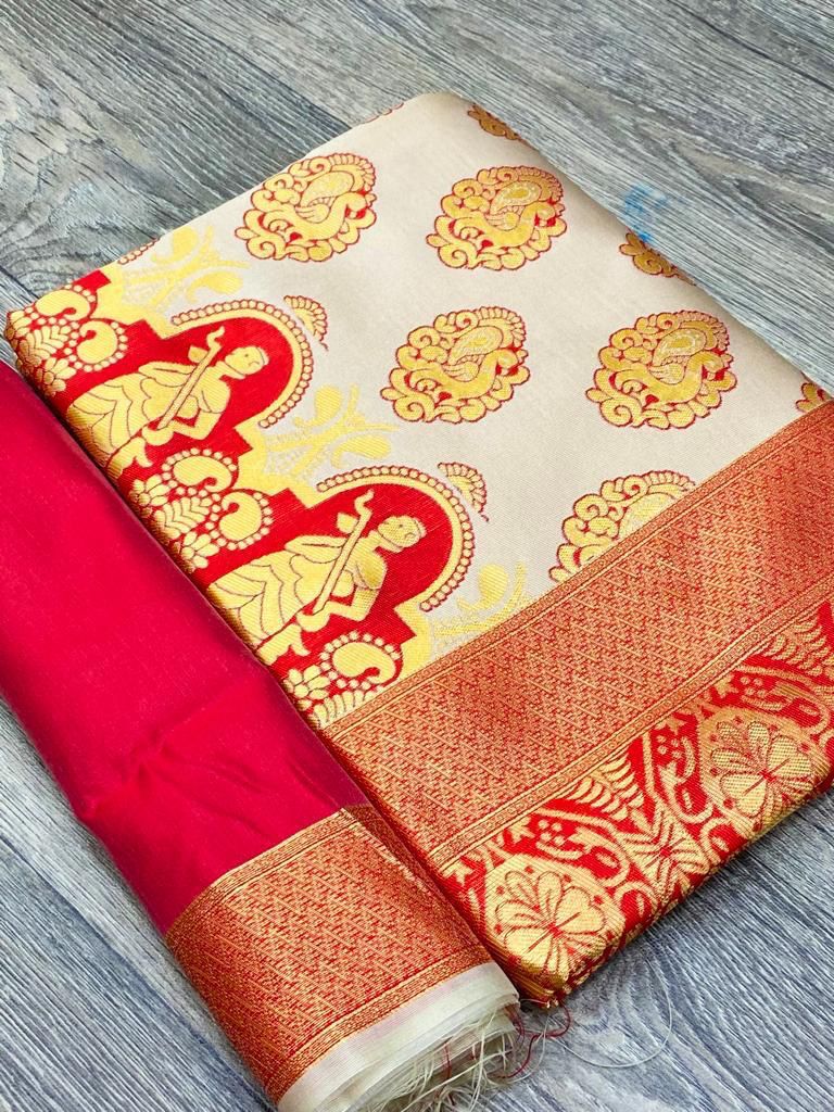 KANJIVARAM SOFT LICHI SILK SAREE