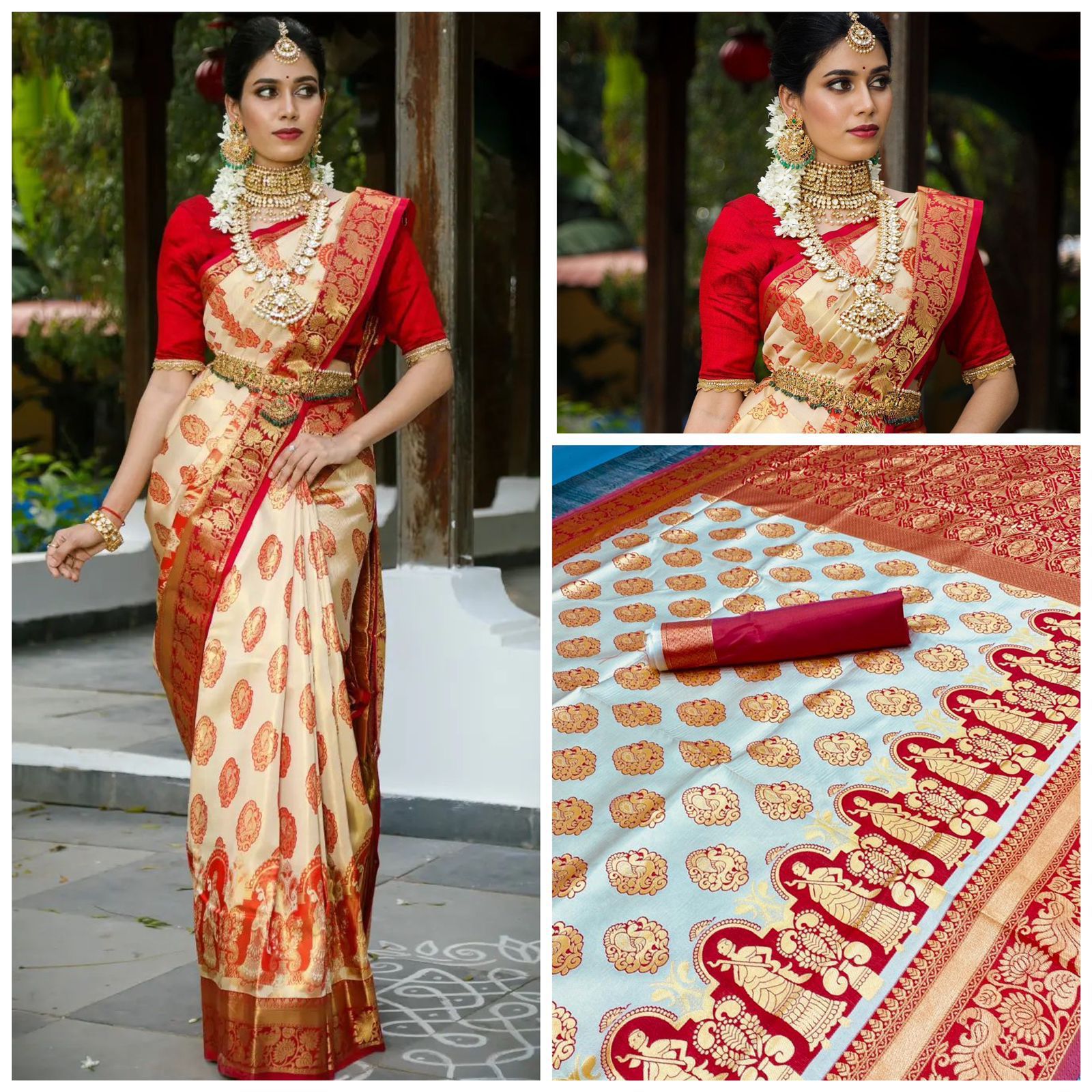 KANJIVARAM SOFT LICHI SILK SAREE