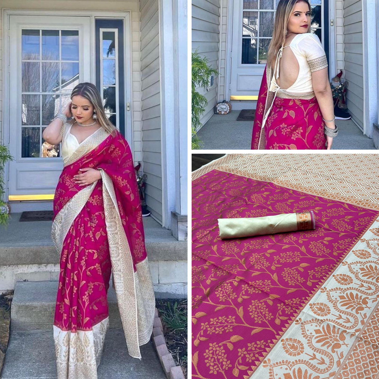 KANJIVARAM SOFT LICHI SILK SAREE