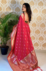 PURE BANARASI SILK SAREE WITH ZARI WEAVING