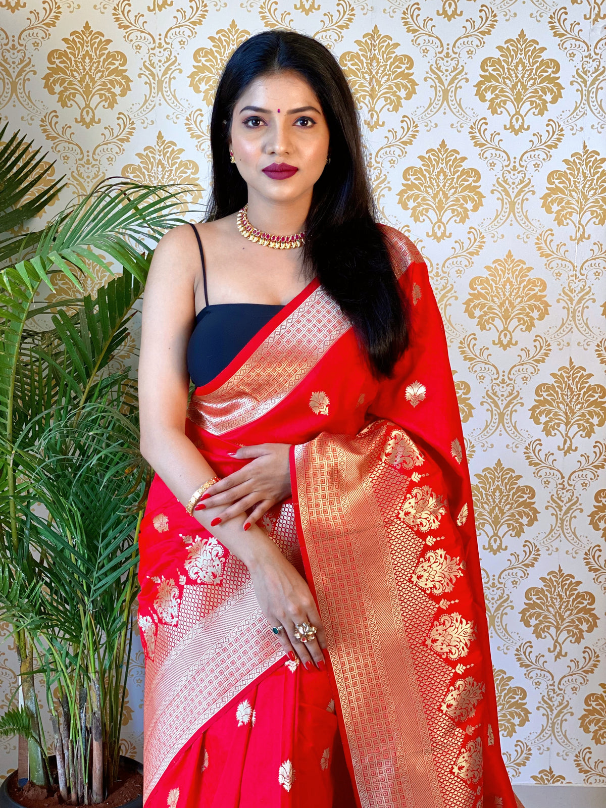 PURE BANARASI SILK SAREE WITH ZARI WEAVING