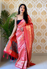 PURE BANARASI SILK SAREE WITH ZARI WEAVING