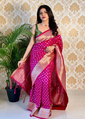 PURE BANARASI SILK SAREE WITH ZARI WEAVING