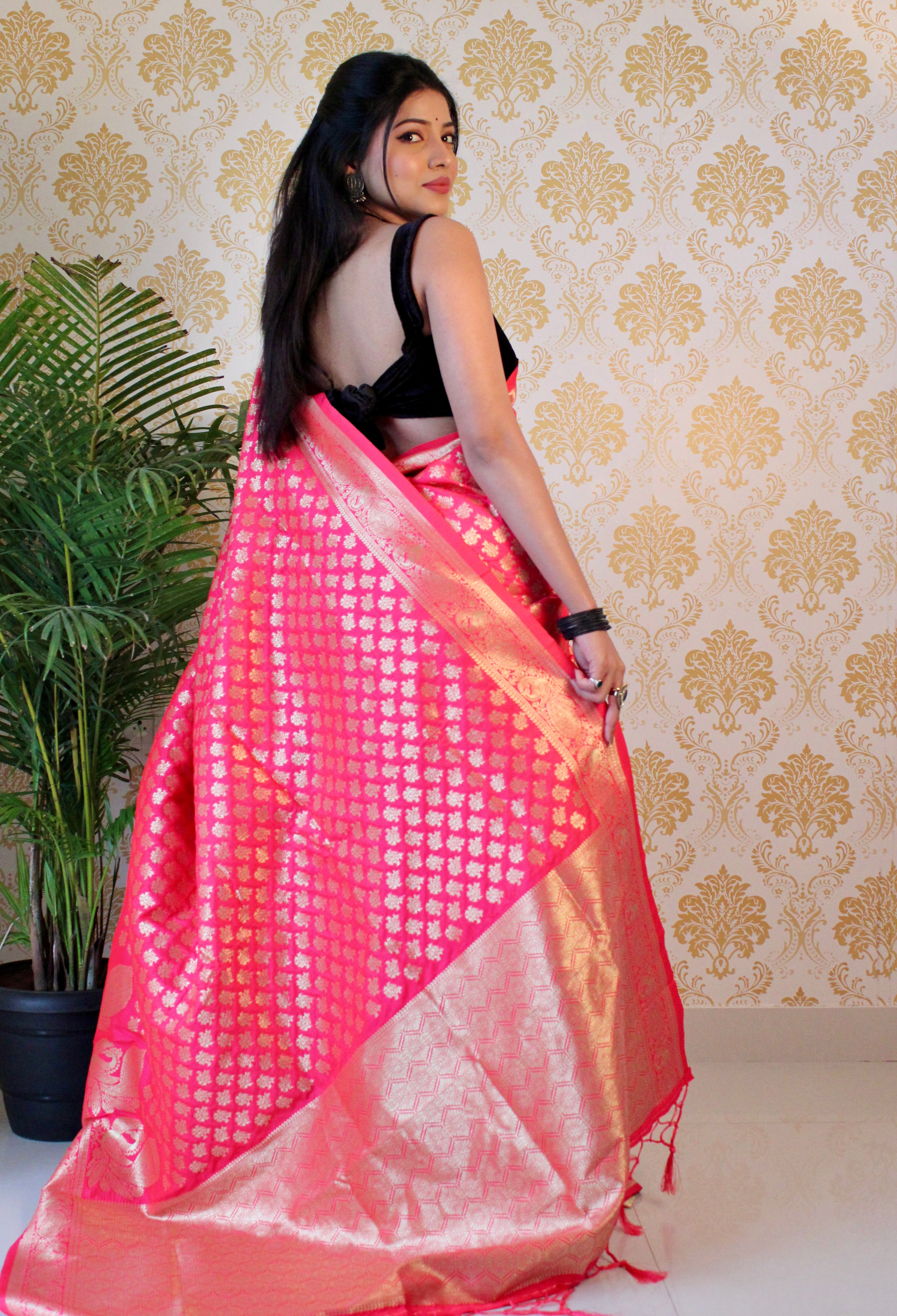 PURE BANARASI SILK SAREE WITH ZARI WEAVING