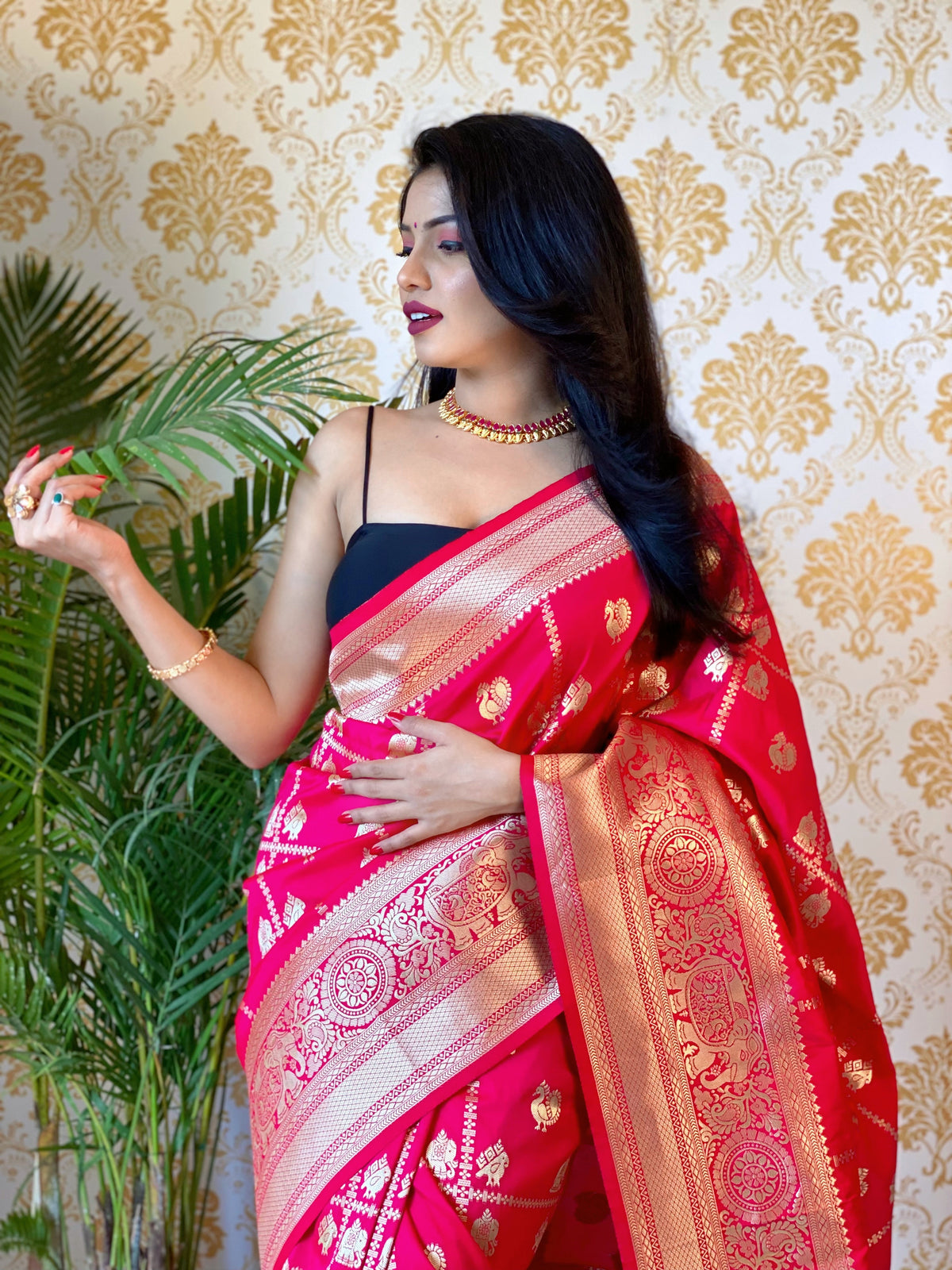 PURE BANARASI SILK SAREE WITH ZARI WEAVING