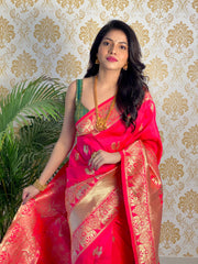 PURE BANARASI SILK SAREE WITH ZARI WEAVING