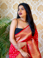 PURE BANARASI SILK SAREE WITH ZARI WEAVING