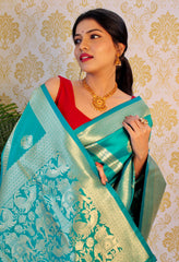 PURE BANARASI SILK SAREE WITH ZARI WEAVING